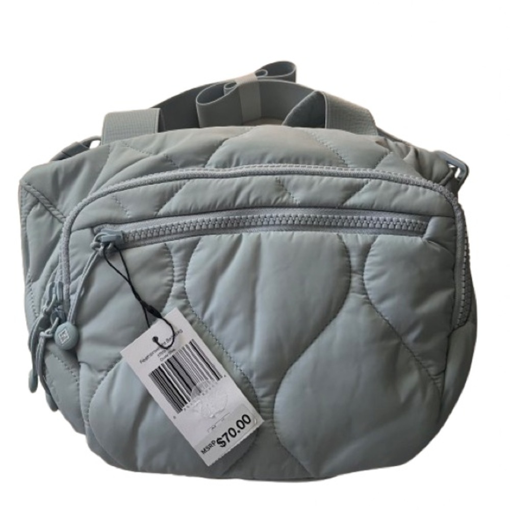 Vera Bradley Quilted Light Gray Crossbody Bag